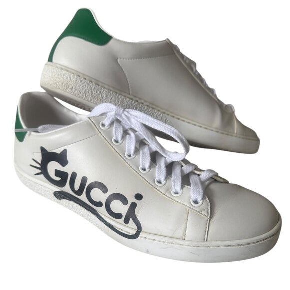 Gucci Women's Ace Gucci Kitten Low top sneakers Sz.8 AUTHENTICATED